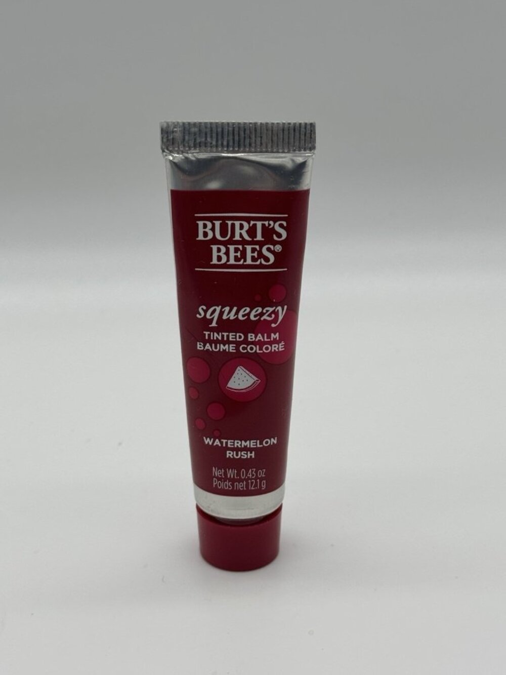 Burts Bees 100% Natural Squeezy Tinted Lip Balm with Beeswax Watermelon Rush New